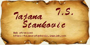 Tajana Stanković vizit kartica